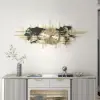 116cm Enlarged Metal Wall Clock Map Decor Creative Silent Clocks Art for Living Room