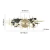 116cm Enlarged Metal Wall Clock Map Decor Creative Silent Clocks Art for Living Room