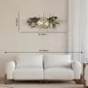 116cm Enlarged Metal Wall Clock Map Decor Creative Silent Clocks Art for Living Room