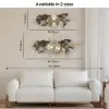 116cm Enlarged Metal Wall Clock Map Decor Creative Silent Clocks Art for Living Room