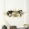 116cm Enlarged Metal Wall Clock Map Decor Creative Silent Clocks Art for Living Room