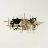 116cm Enlarged Metal Wall Clock Map Decor Creative Silent Clocks Art for Living Room