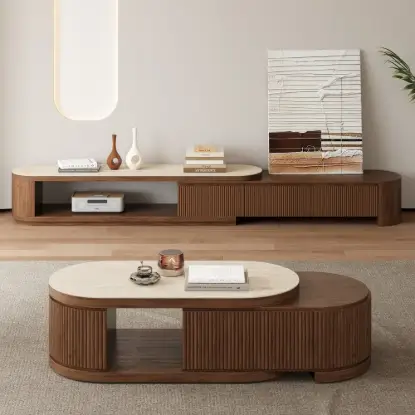 Picture of Velar 71" Extendable TV Stand & Coffee Table Set