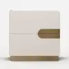 50 cm Smart 2-Drawer Bedside Table with Sintered Stone Top & Charging Station – AUD-H2557