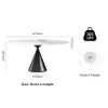 Modern 152cm Round Glossy Sintered Stone Dining Table with Black Pedestal Base, Seats 6