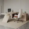 Modern 180 cm L-Shaped Whitewash Executive Desk with Right Hand Return