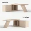 Modern 180 cm L-Shaped Whitewash Executive Desk with Left Hand Return