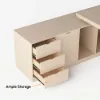 Modern 180 cm L-Shaped Whitewash Executive Desk with Left Hand Return