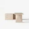 Modern 180 cm L-Shaped Whitewash Executive Desk with Left Hand Return
