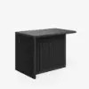 Modern 127 cm Matte Sintered Stone Kitchen Island with Storage, Black – 120cm
