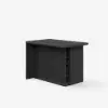 Modern 127 cm Matte Sintered Stone Kitchen Island with Storage, Black – 120cm