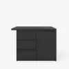 Modern 127 cm Matte Sintered Stone Kitchen Island with Storage, Black – 120cm