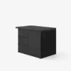 Modern 127 cm Matte Sintered Stone Kitchen Island with Storage, Black – 120cm