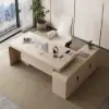 Chicent Whitewash L-shaped Modern Computer Desk with Cabinet Left Hand (70.9'')