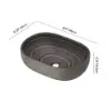 48cm Oval Ceramic Bathroom Sink – Matte Glazed Vessel Sink