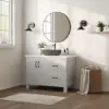 48cm Oval Ceramic Bathroom Sink – Matte Glazed Vessel Sink
