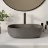 48cm Oval Ceramic Bathroom Sink – Matte Glazed Vessel Sink