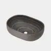 48cm Oval Ceramic Bathroom Sink – Matte Glazed Vessel Sink