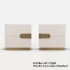 50 cm Smart 2-Drawer Bedside Tables with Sintered Stone Tops & Charging Stations, Set of 2