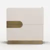 50 cm Smart 2-Drawer Bedside Tables with Sintered Stone Tops & Charging Stations, Set of 2