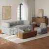 190 cm 3-Seater Boucle Convertible Sleeper Sofa – AUD-H2568