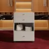 Selvo Walk-In Closet Island Jewellery Dresser with Glass Top & Light Set of 2