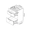 Selvo Walk-In Closet Island Jewellery Dresser with Glass Top & Light Set of 2