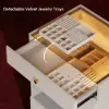 Selvo Walk-In Closet Island Jewellery Dresser with Glass Top & Light Set of 2