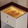 Selvo Walk-In Closet Island Jewellery Dresser with Glass Top & Light Set of 2