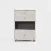 Selvo Walk-In Closet Island Jewellery Dresser with Glass Top & Light Set of 2