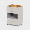 Selvo Walk-In Closet Island Jewellery Dresser with Glass Top & Light Set of 2