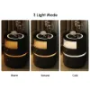 Modern Saddle Leather Smart LED Bedside Table – AUD-H2570