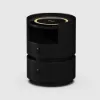Modern Saddle Leather Smart LED Bedside Table – AUD-H2570