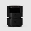 Modern Saddle Leather Smart LED Bedside Table – AUD-H2570