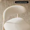 Modern Whitewashed Linen Dining Chair with Rubberwood Legs, 1 Piece