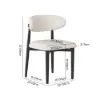 Picture of Modern Black Linen Dining Chair with Rubber Wood Legs, 1 Piece