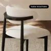 Picture of Modern Black Linen Dining Chair with Rubber Wood Legs, 1 Piece