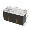 Artis 60" Double Sink Bathroom Vanity with Sintered Stone Countertop, 3 Drawers