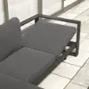 Slatera 4-Piece Modular Outdoor Sofa Set, Aluminium & Acacia for 4 Persons, in Light Grey
