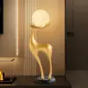 Modern Resin Deer Floor Lamp with Remote Control – 76cm Tall with Light-Up Ball – 28cm