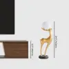 Modern Resin Deer Floor Lamp with Remote Control – 76cm Tall with Light-Up Ball – 28cm