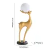 Modern Resin Deer Floor Lamp with Remote Control – 76cm Tall with Light-Up Ball – 28cm