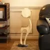 Modern Resin Deer Floor Lamp with Remote Control – 76cm Tall with Light-Up Ball – 28cm