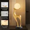 Modern Resin Deer Floor Lamp with Remote Control – 76cm Tall with Light-Up Ball – 28cm