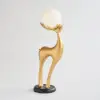 Modern Resin Deer Floor Lamp with Remote Control – 76cm Tall with Light-Up Ball – 28cm