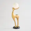 Modern Resin Deer Floor Lamp with Remote Control – 76cm Tall with Light-Up Ball – 28cm