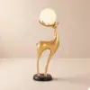 Modern Resin Deer Floor Lamp with Remote Control – 76cm Tall with Light-Up Ball – 28cm
