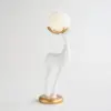 Modern Resin Deer Floor Lamp with Remote Control – 76cm Tall with Light-Up Ball – 29cm