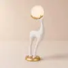 Modern Resin Deer Floor Lamp with Remote Control – 76cm Tall with Light-Up Ball – 29cm