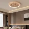 French Elegant Natural Resin 3D Carved LED 3-Mode Dimmable Flush Mount Ceiling Light – Modes